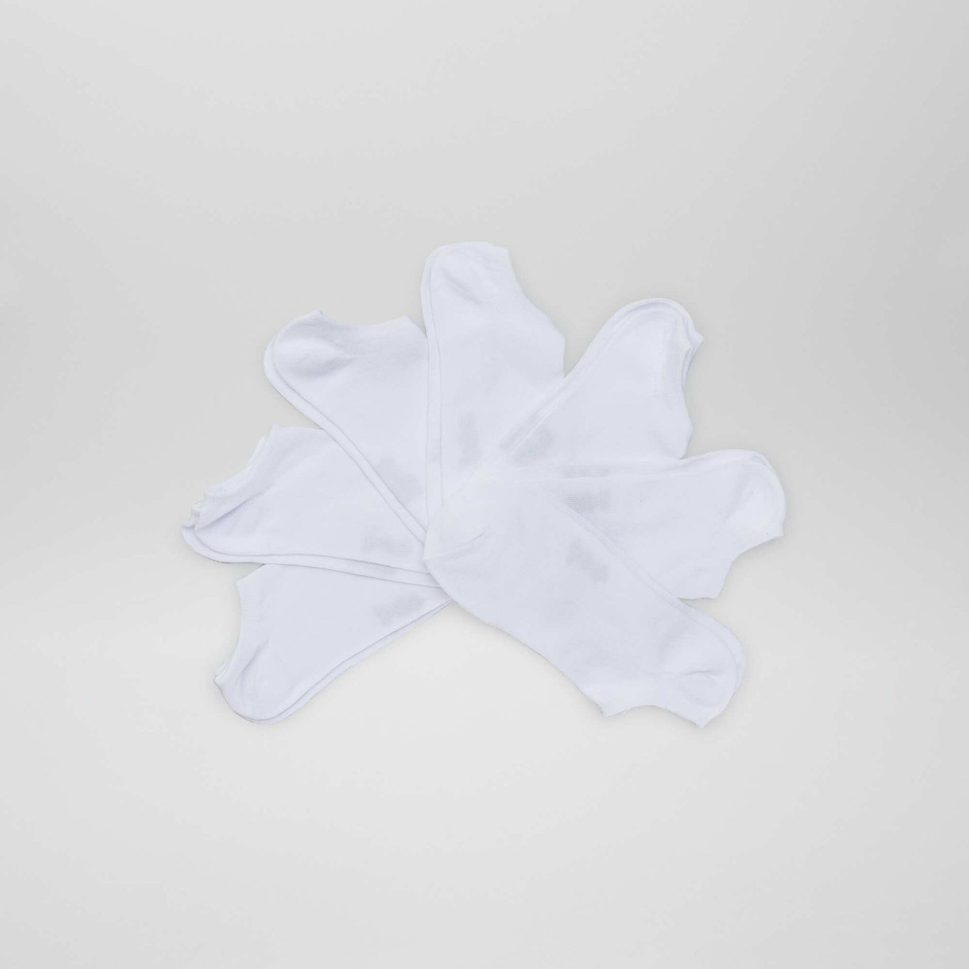 Pack of 7 Invisible Socks WHITE
