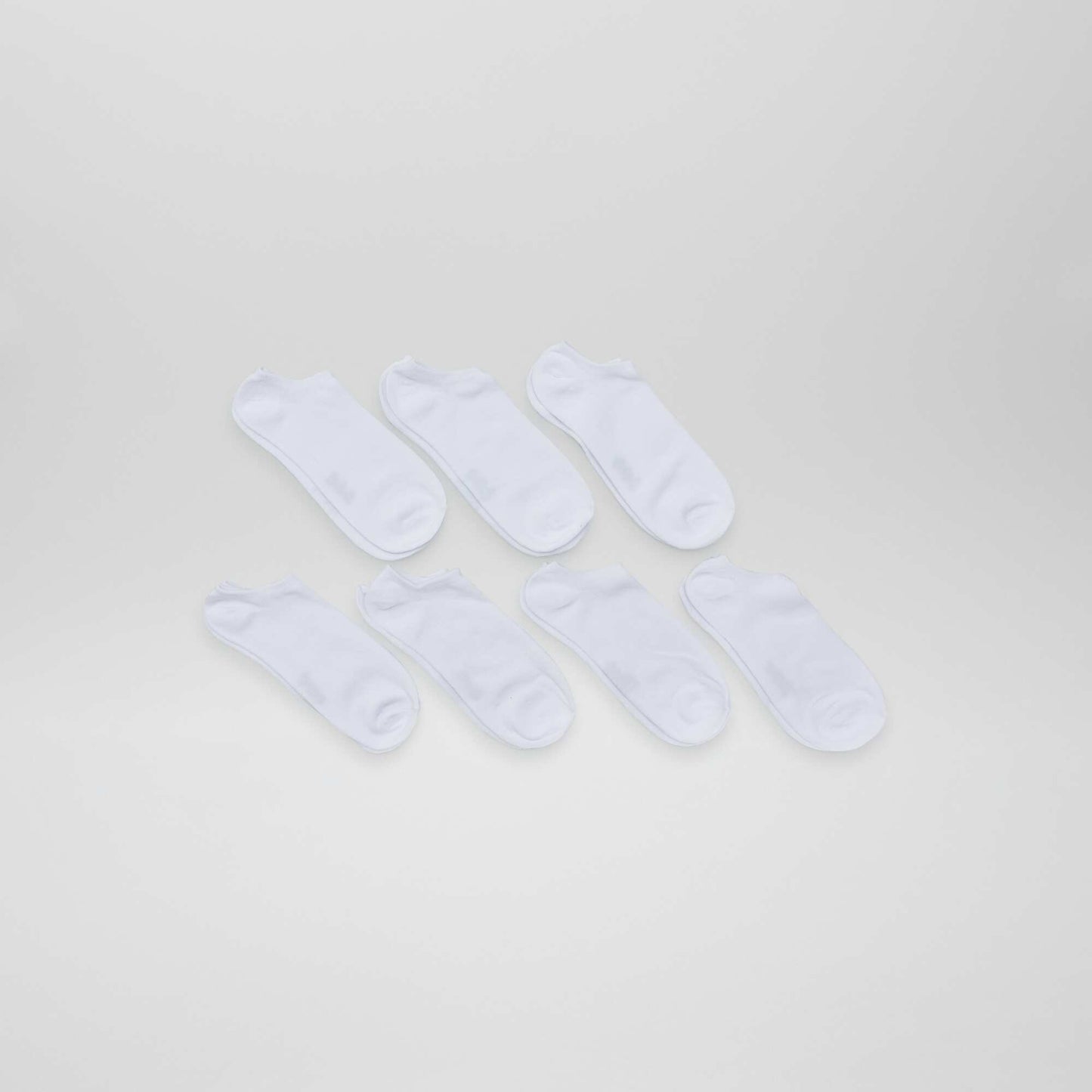 Pack of 7 Invisible Socks WHITE