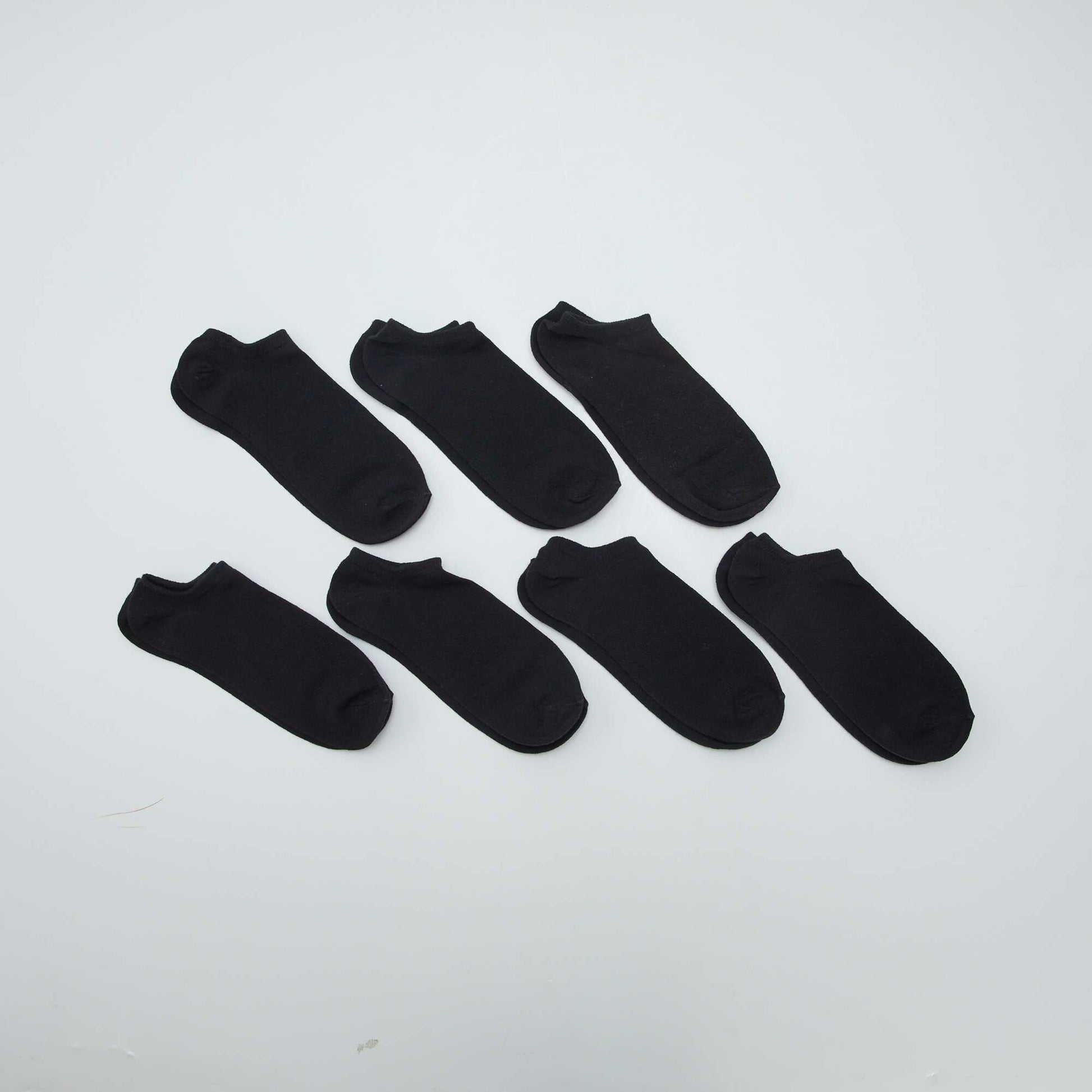 Pack of 7 Invisible Socks BLACK