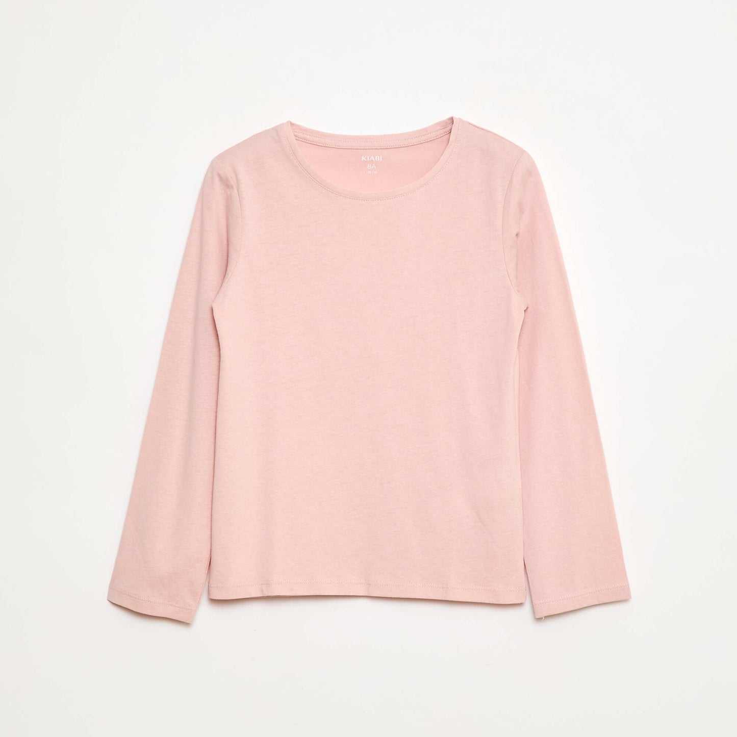 Plain T-shirt with gathered shoulders PINK