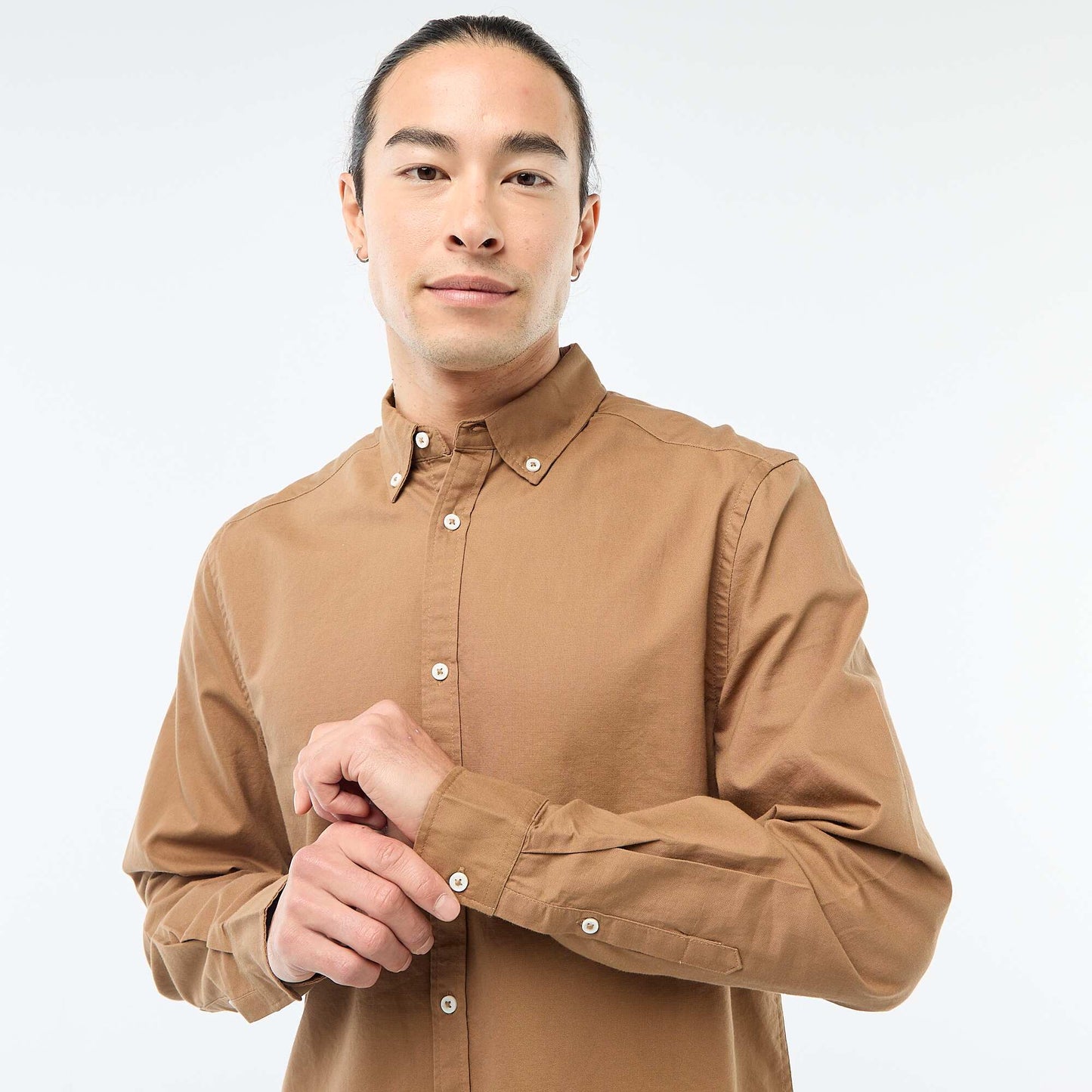 Regular-fit Oxford shirt BROWN