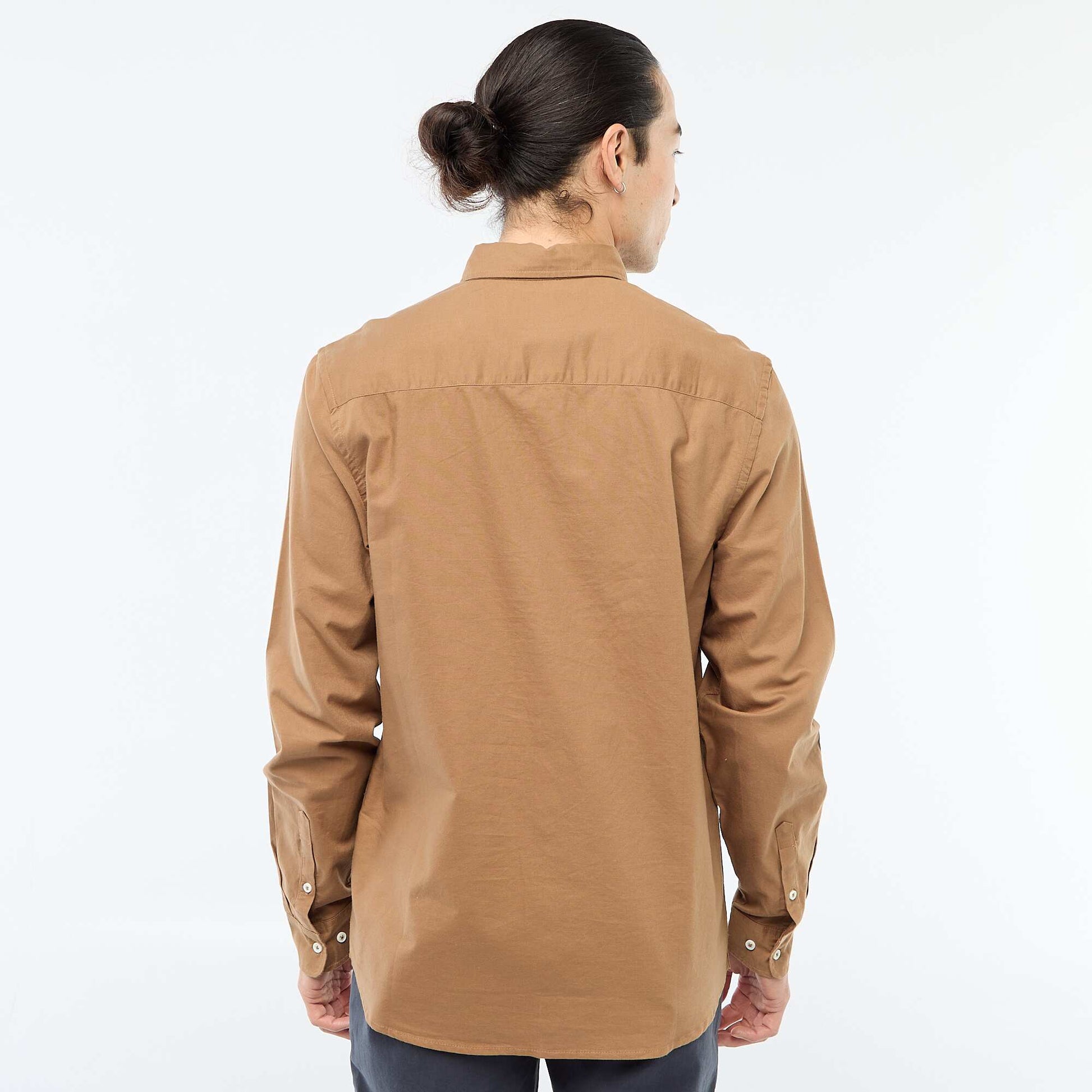 Regular-fit Oxford shirt BROWN
