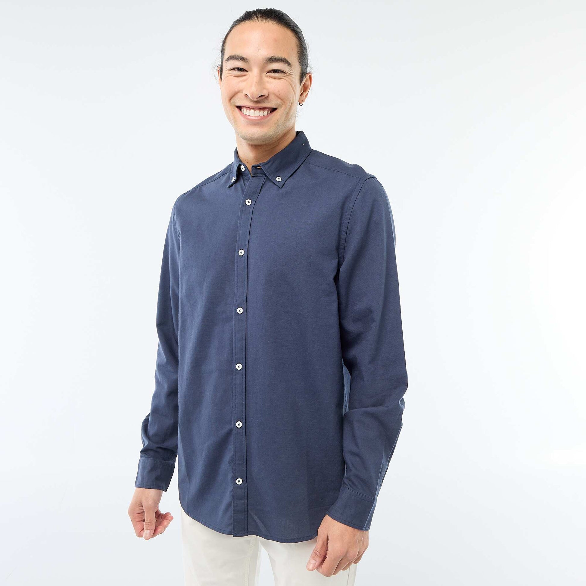 Regular-fit Oxford shirt BLUE