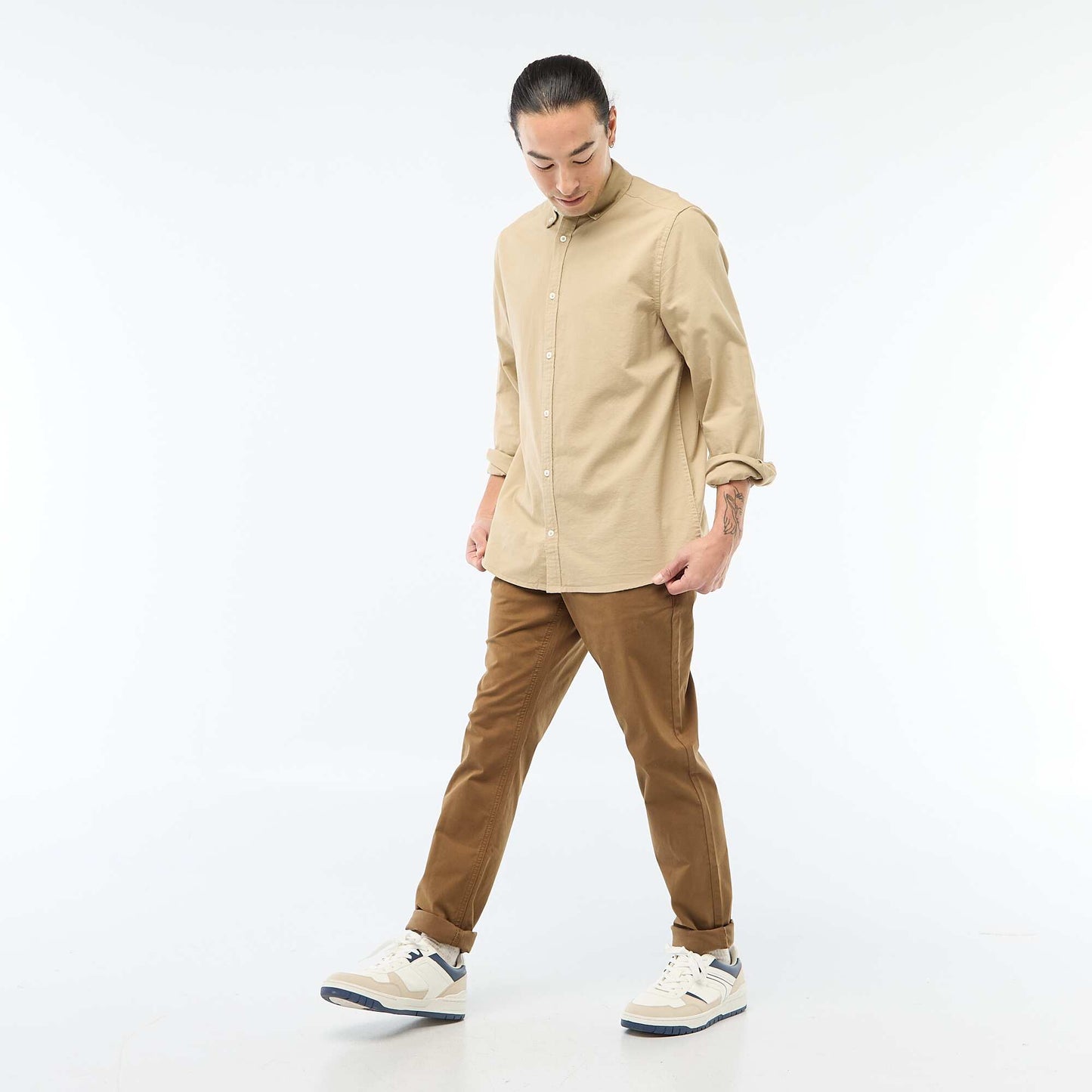 Regular-fit Oxford shirt BEIGE