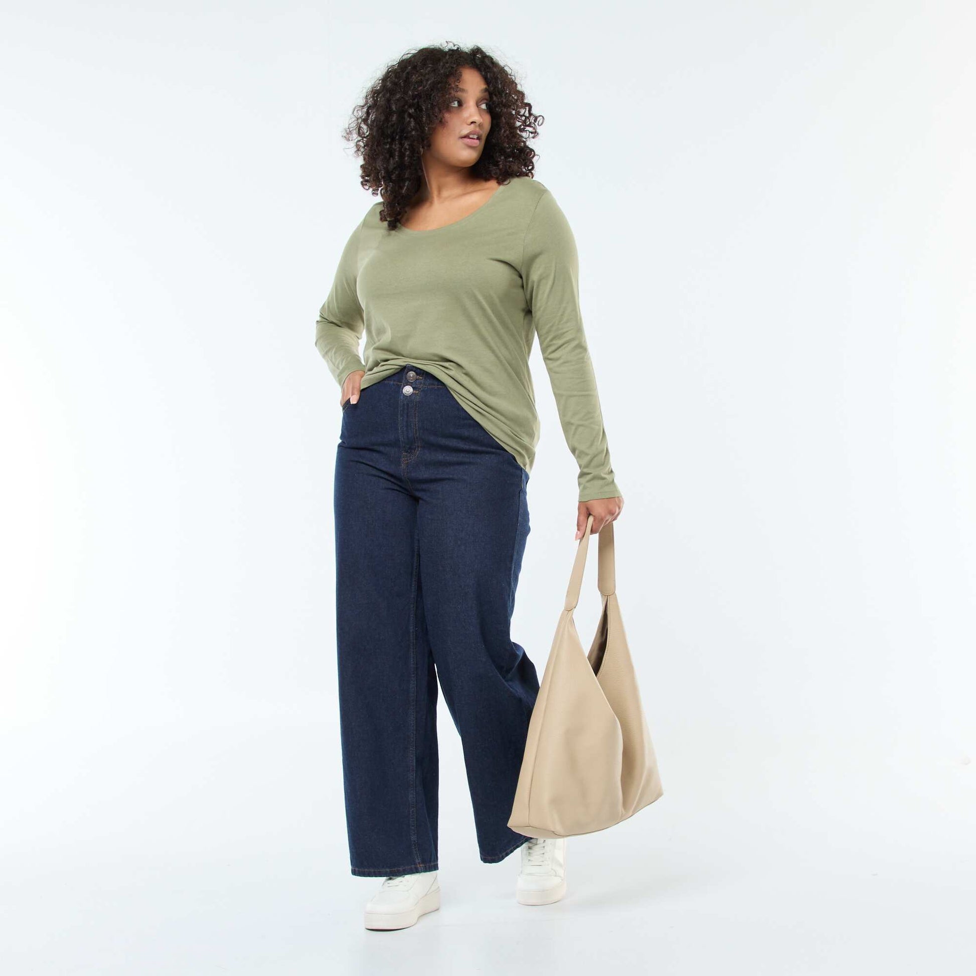 Plain Jersey Long-Sleeve T-shirt GREEN