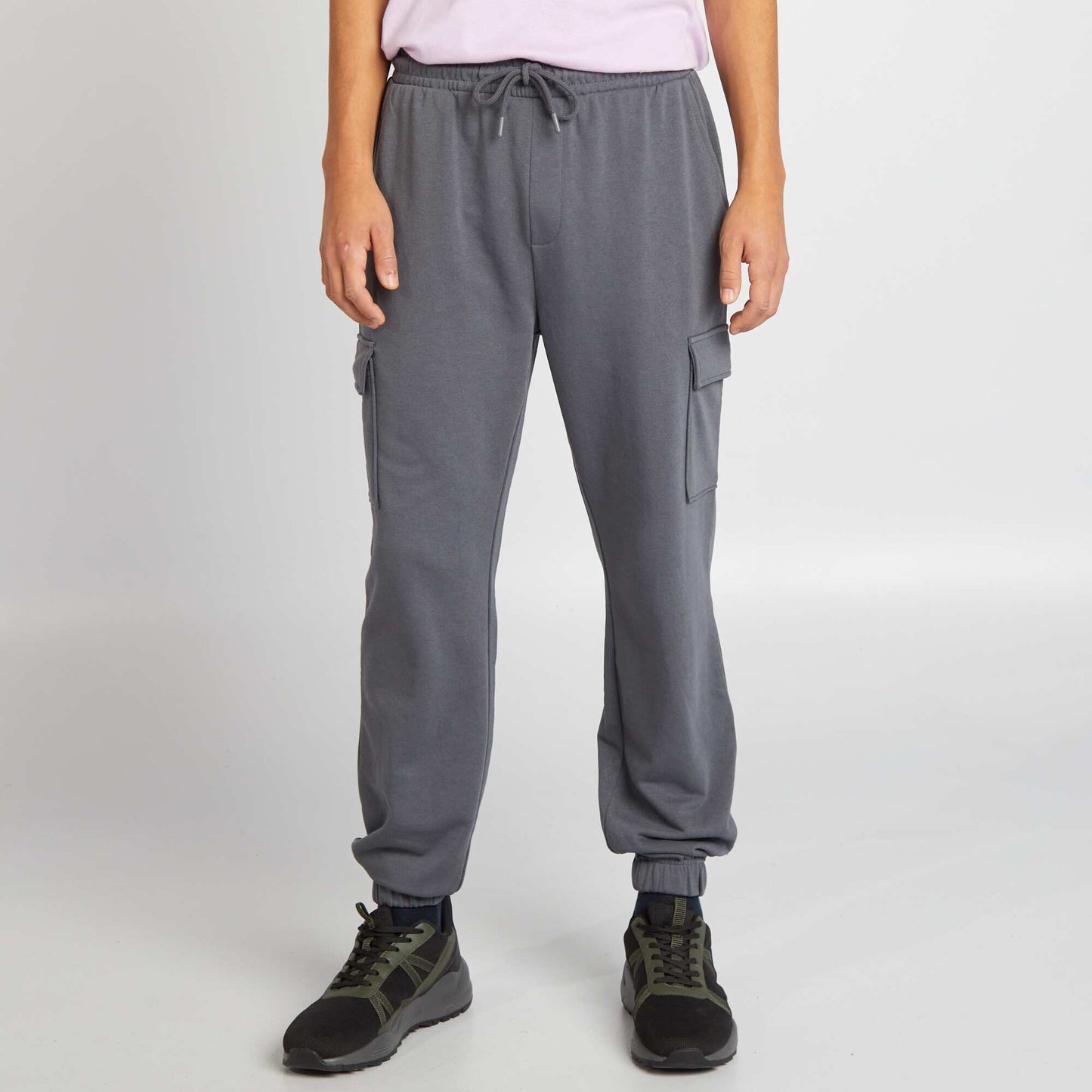 French terry multi-pocket joggers GREY