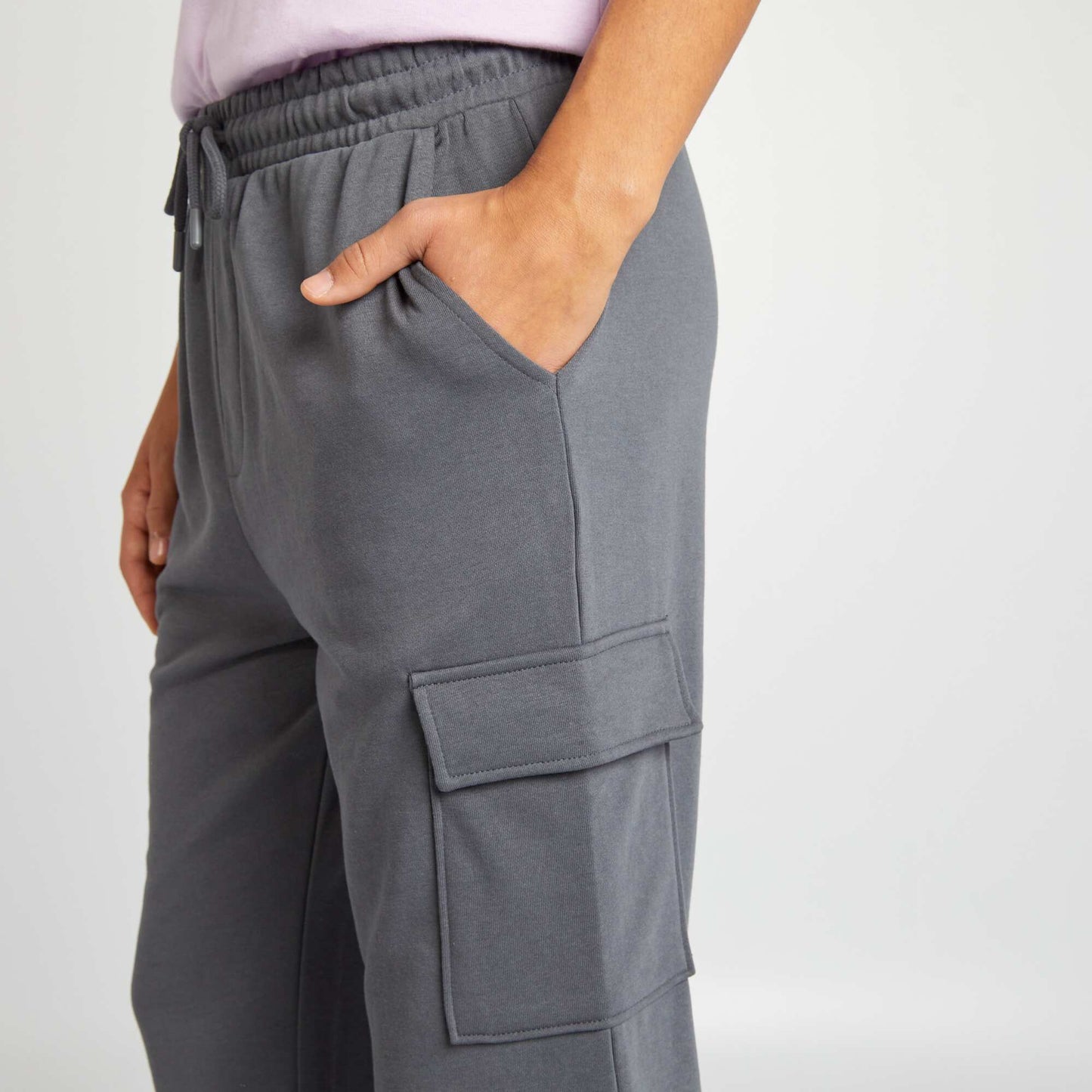 French terry multi-pocket joggers GREY