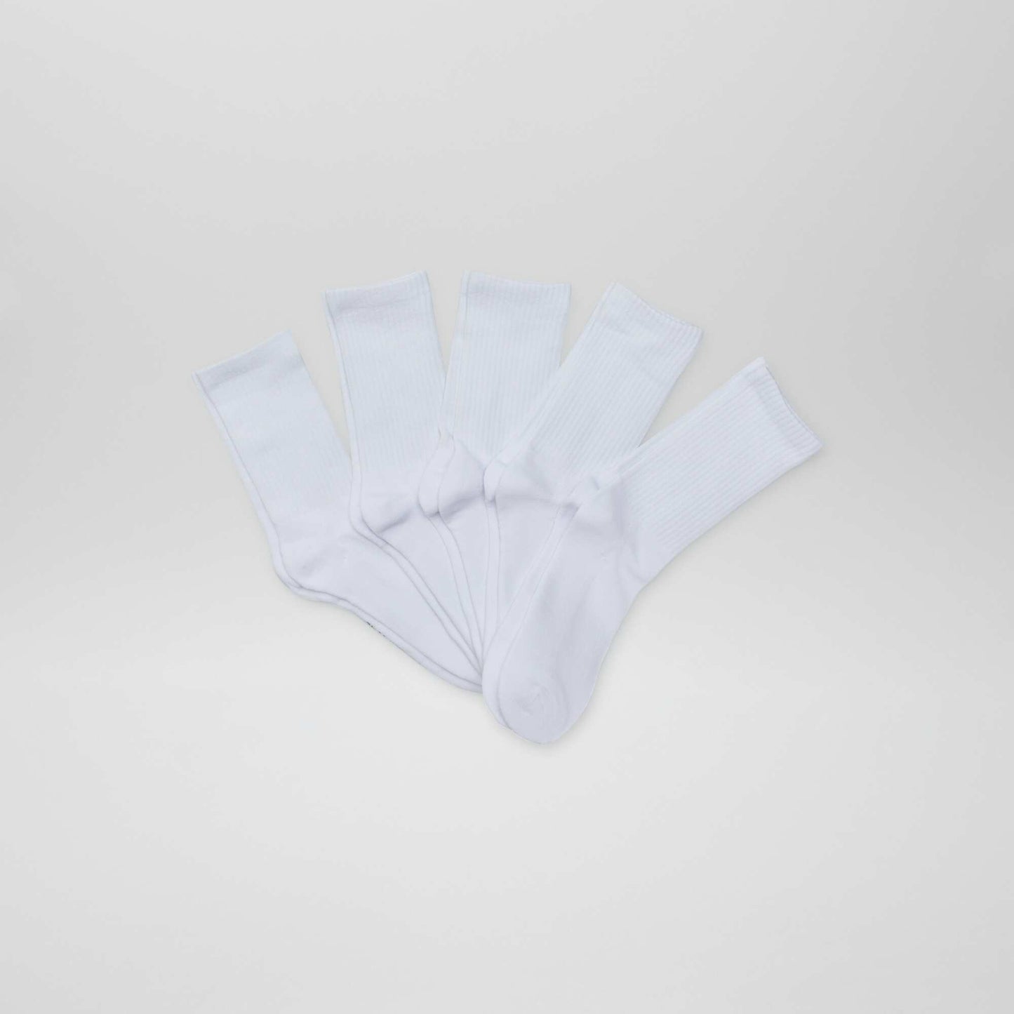 5-Pack of Tall Knitted Socks WHITE