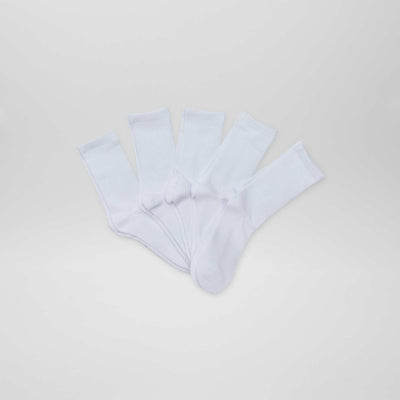 5-Pack of Tall Knitted Socks WHITE