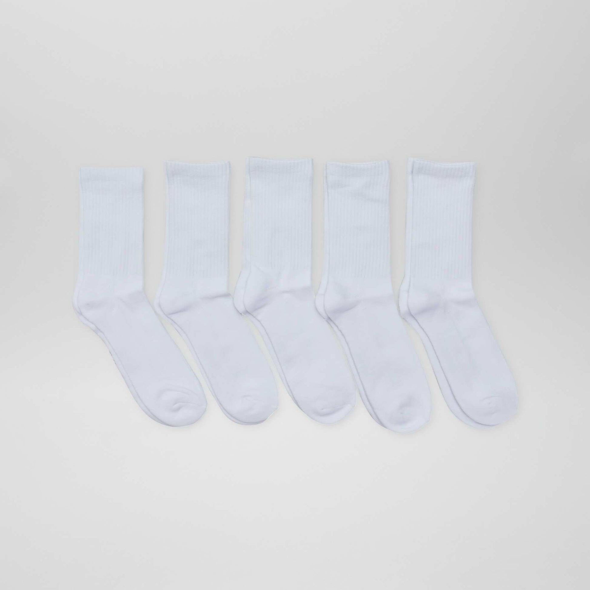 5-Pack of Tall Knitted Socks WHITE