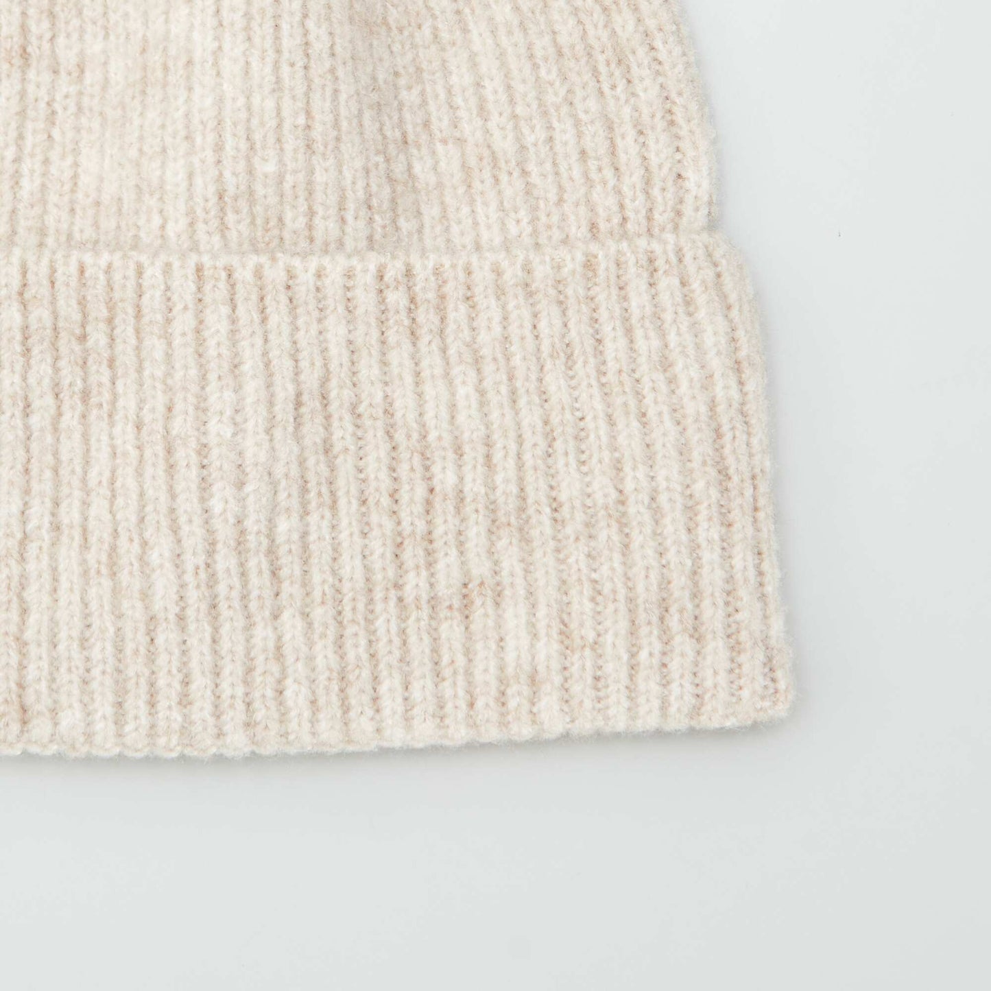 Ribbed knit hat BEIGE