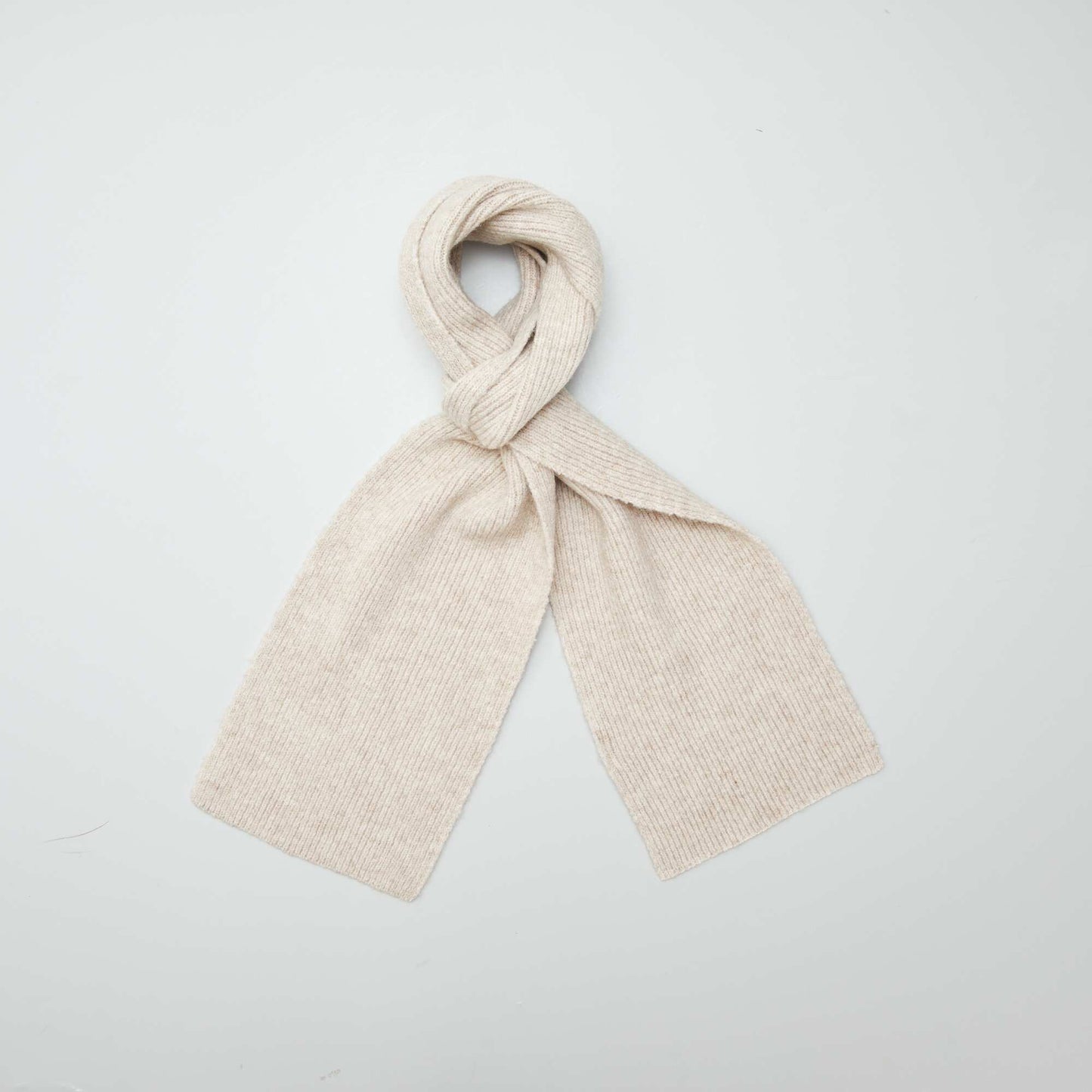 Ribbed scarf BEIGE