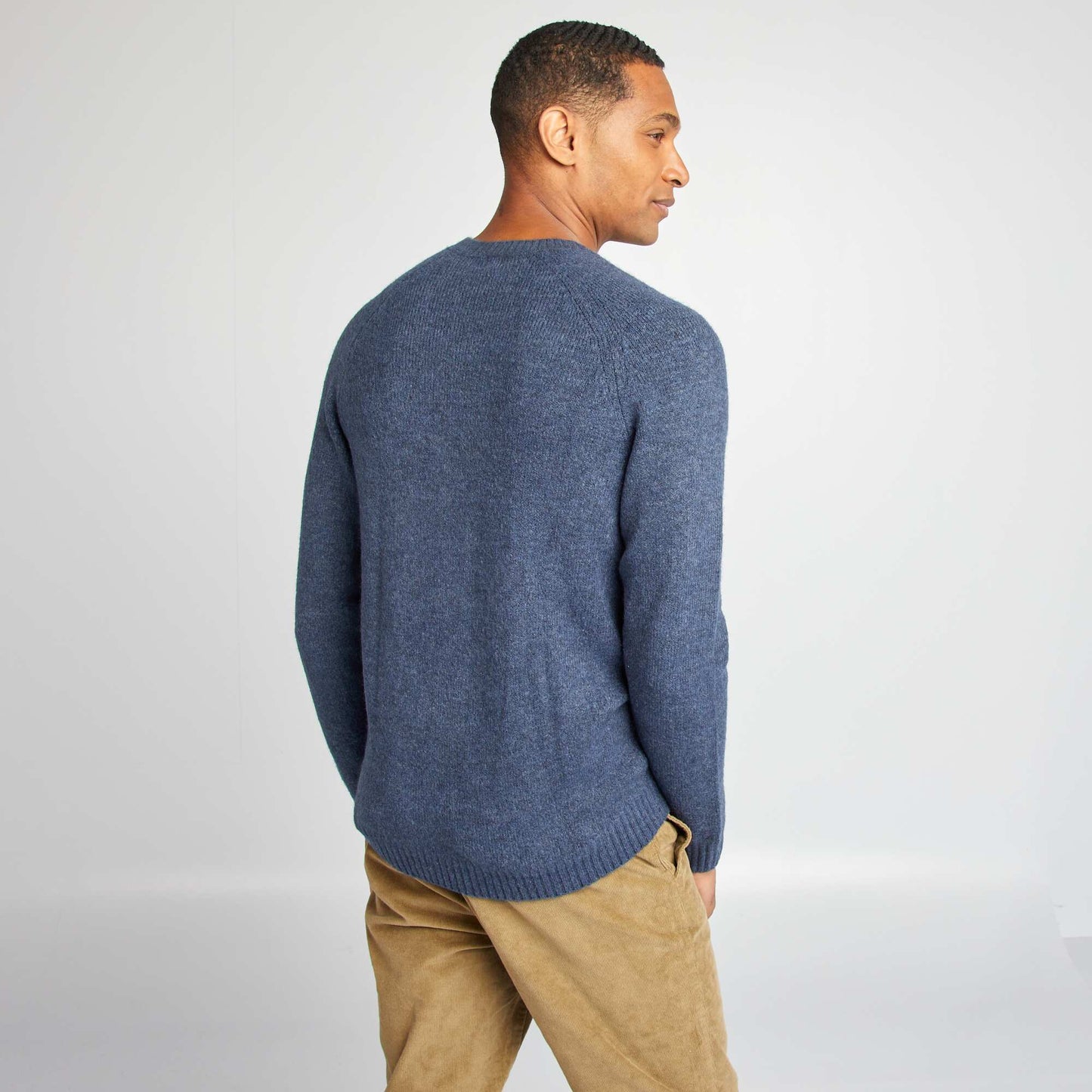 Cable-knit jumper BLUE