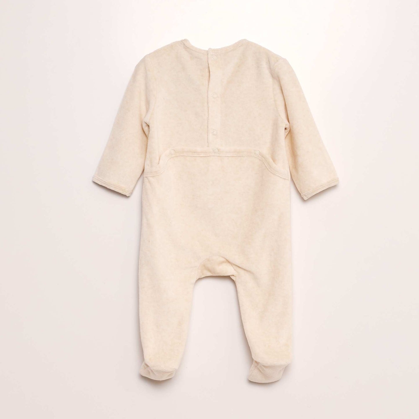 Christmas fleece sleepsuit and hat BEIGE