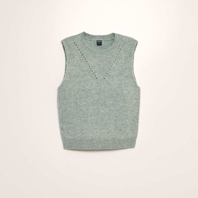Knit tank top GREEN