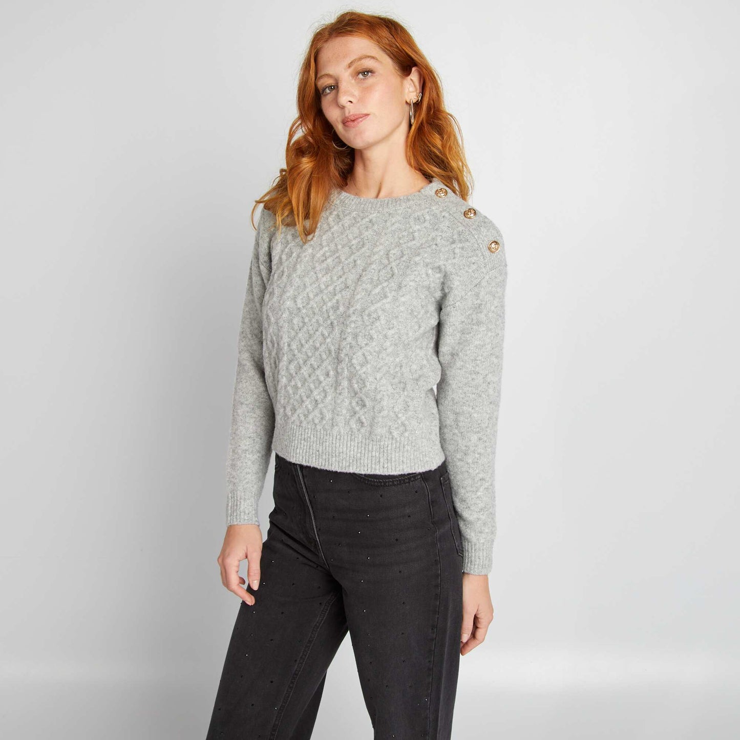 Chunky knit sweater GREY