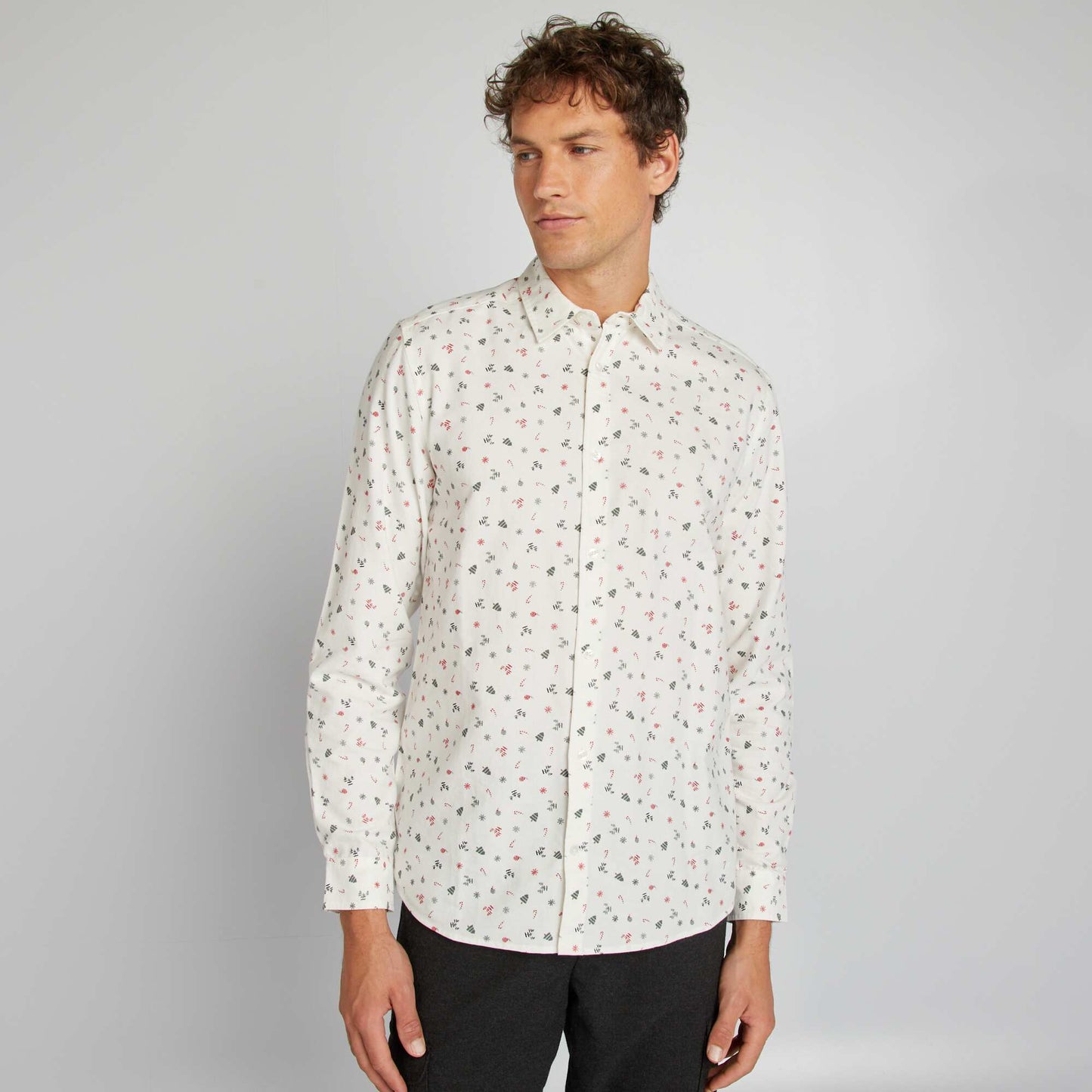 Cotton Christmas shirt WHITE