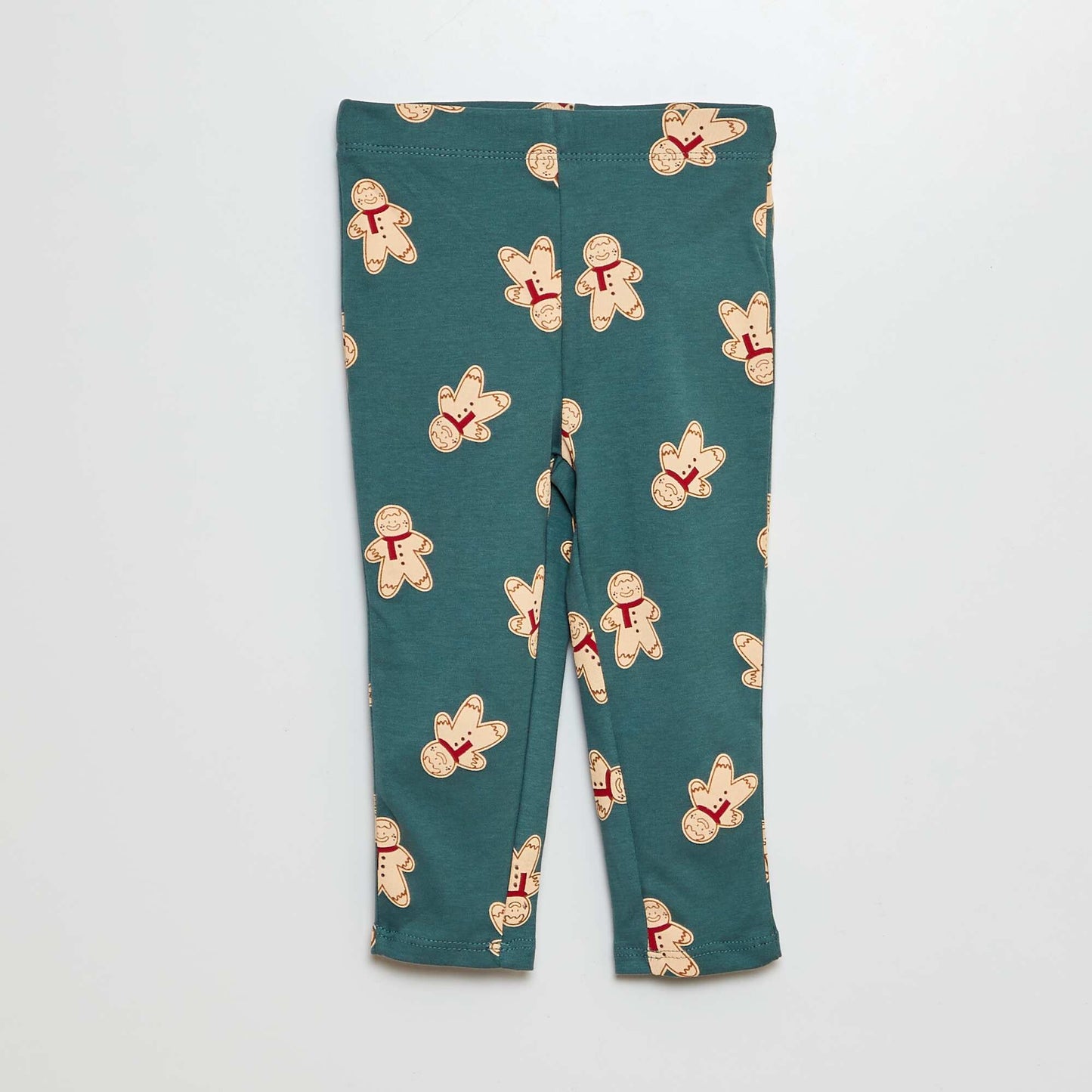 Long pyjamas with a T-shirt and trousers - 2-piece set GREEN