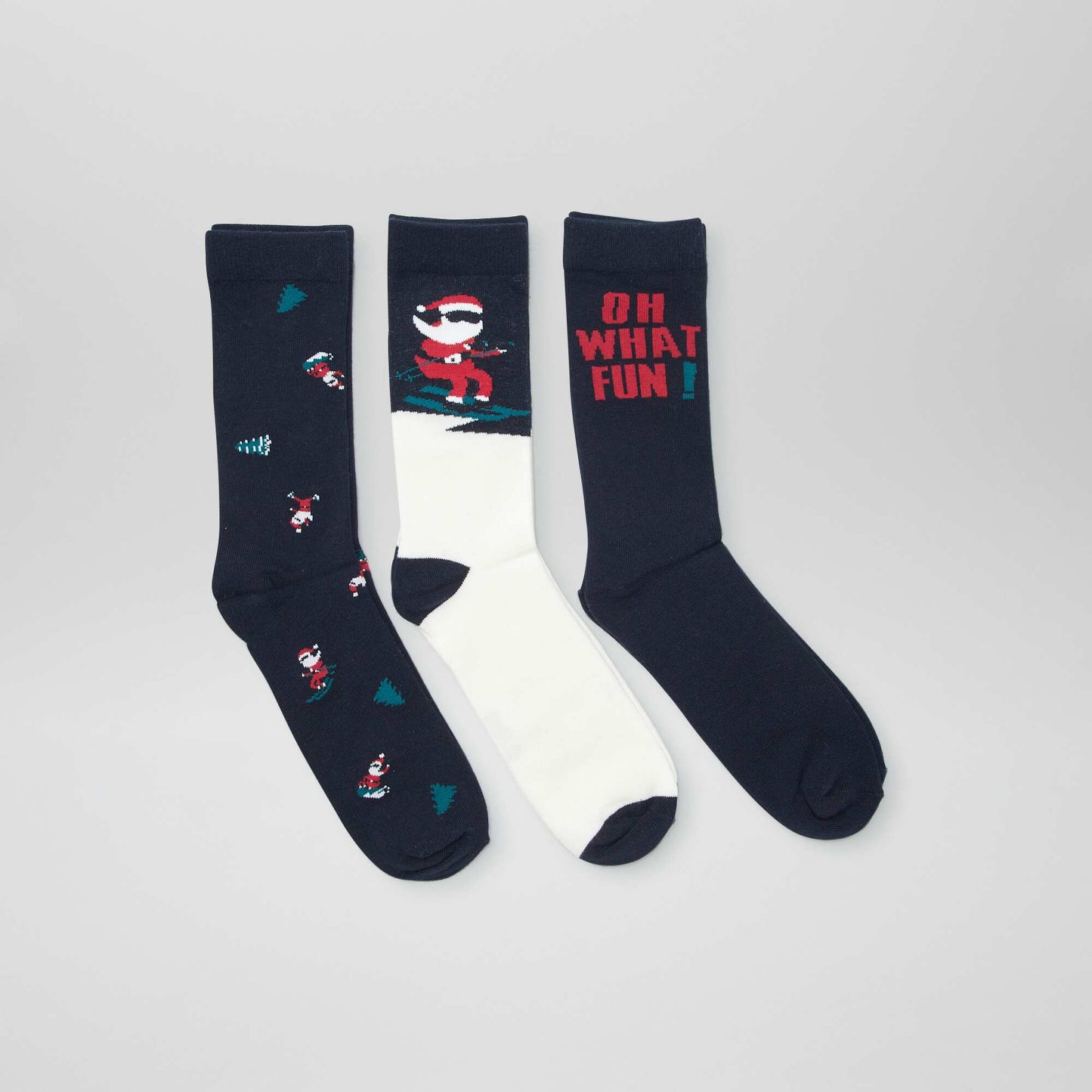 Pack of 3 pairs of Christmas socks BLUE