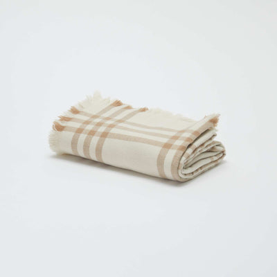 Checked blanket 160 x 130 cm - Kiabi Home WHITE