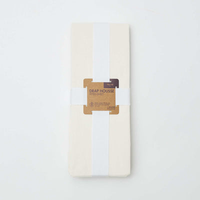 Cotton fitted sheet for single bed (90x190) - Kiabi Home WHITE