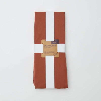 Cotton fitted sheet for single bed (90x190) - Kiabi Home BROWN