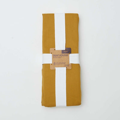 Plain 140 x 200 cm fitted sheet YELLOW