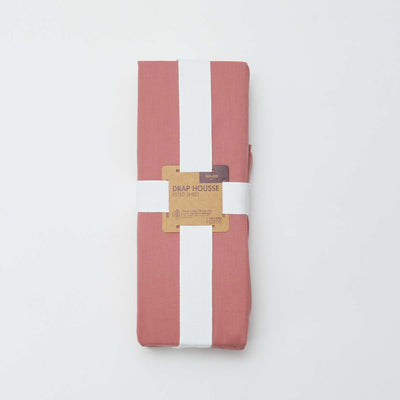 Cotton fitted sheet for double bed (160x200) - Kiabi Home PINK