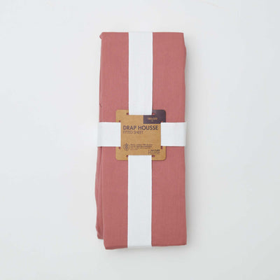 Cotton fitted sheet for double bed (180x200) - Kiabi Home PINK