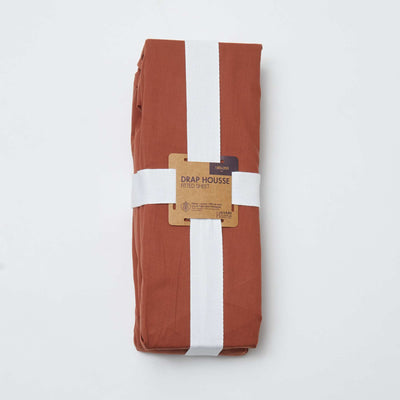 Cotton fitted sheet for double bed (180x200) - Kiabi Home BROWN