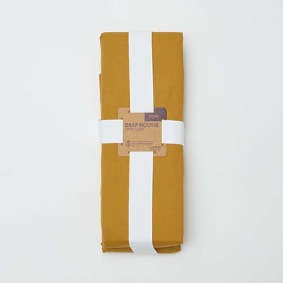 Cotton fitted sheet for double bed (180x200) - Kiabi Home YELLOW