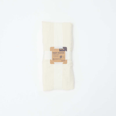 Cotton gauze fitted sheet for single bed (60 x 120 cm) - Kiabi Home WHITE