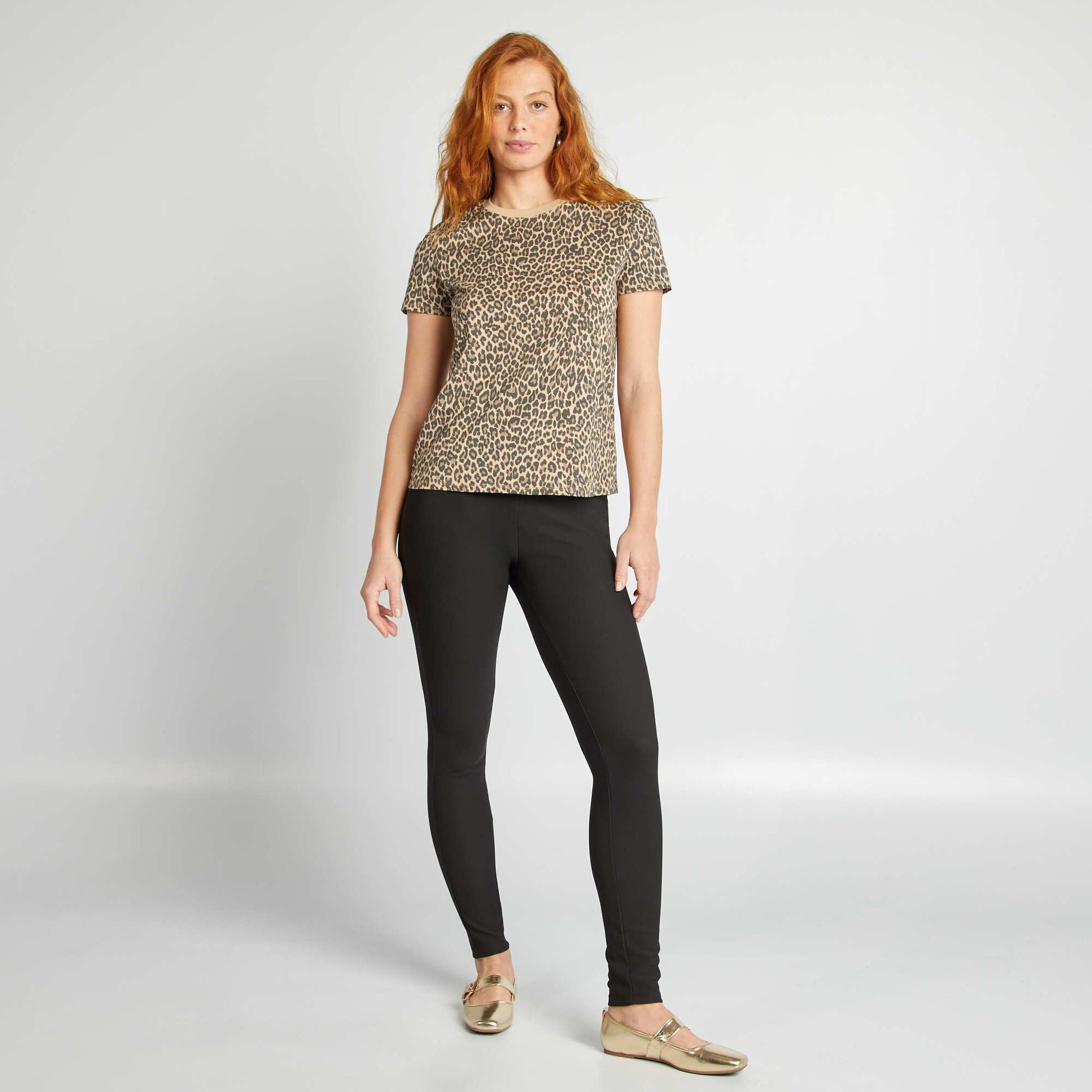 Printed T-shirt BEIGE