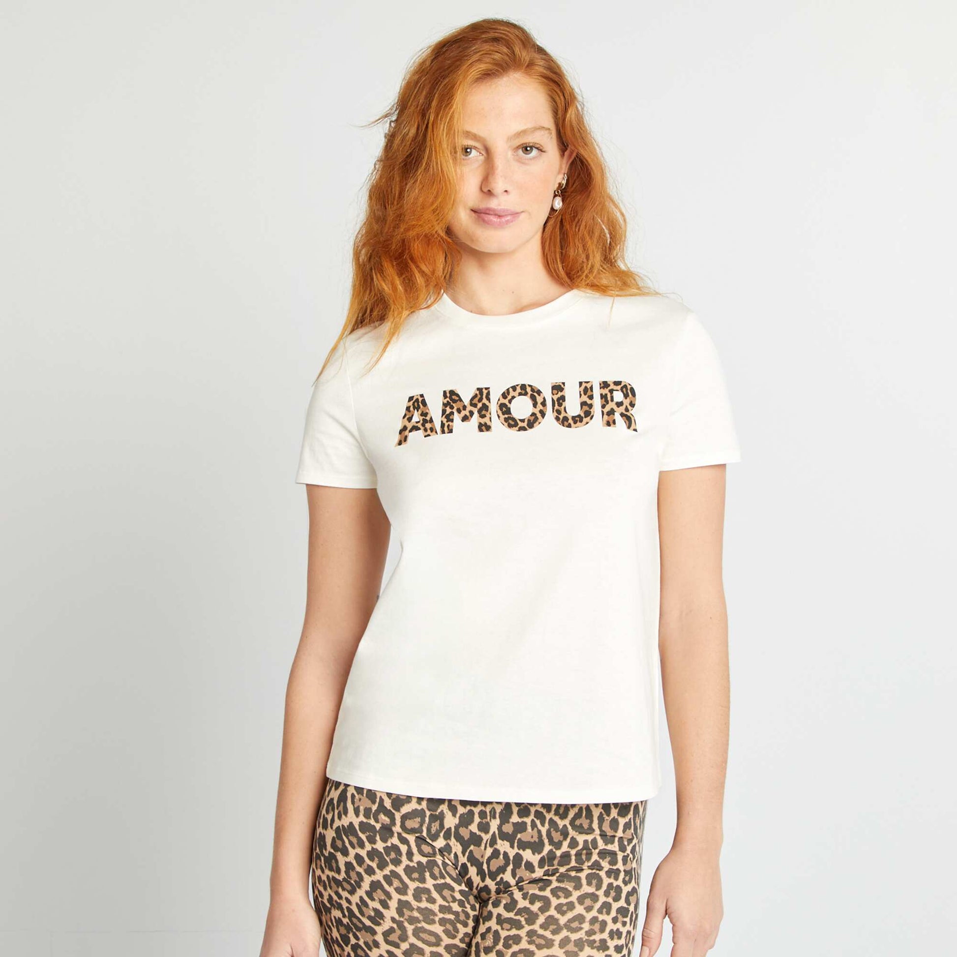Printed T-shirt WHITE