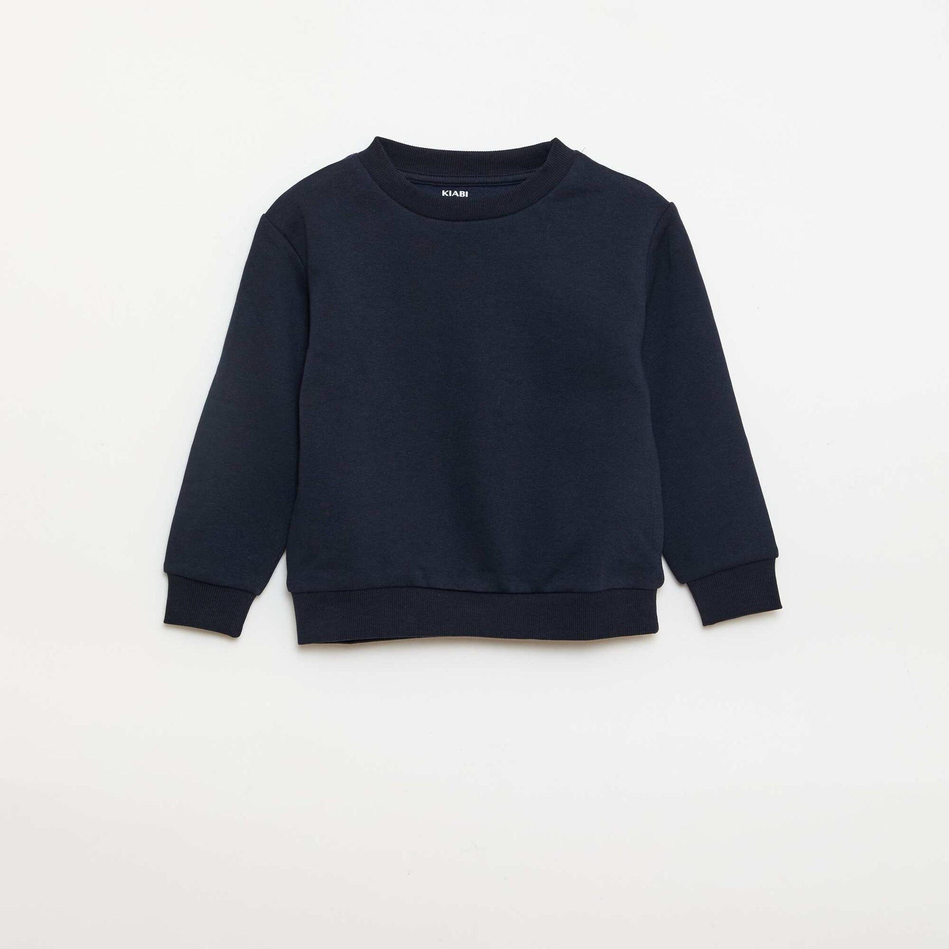 Plain Brushed Fleece Sweatshirt BLUE