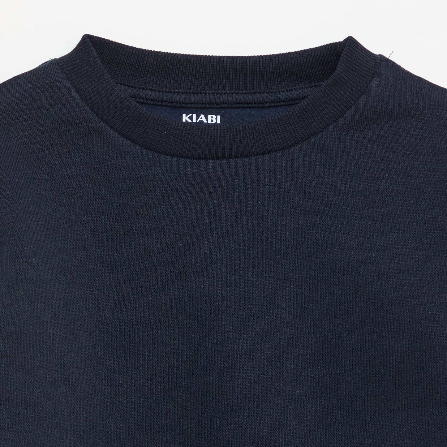 Plain Brushed Fleece Sweatshirt BLUE