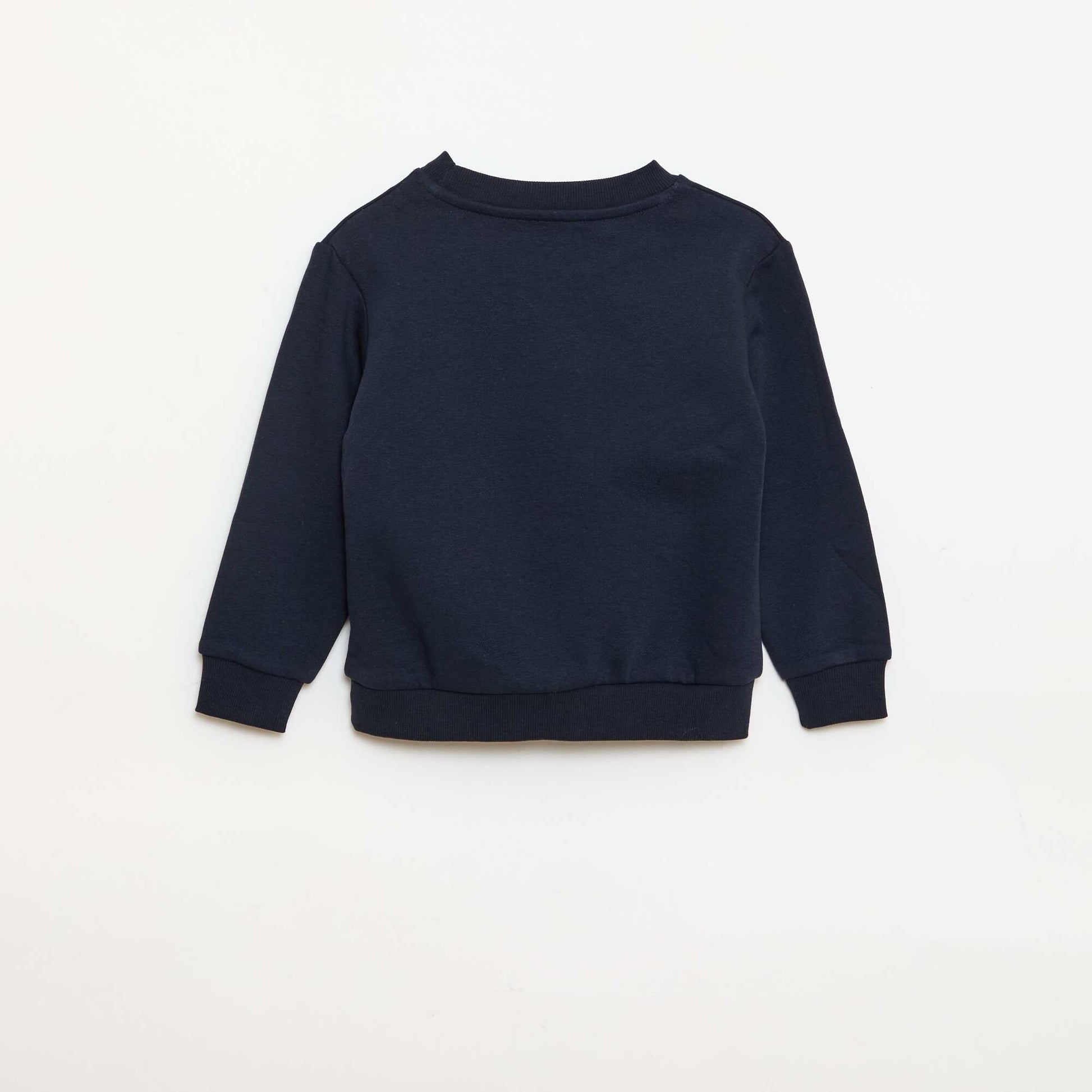 Plain Brushed Fleece Sweatshirt BLUE
