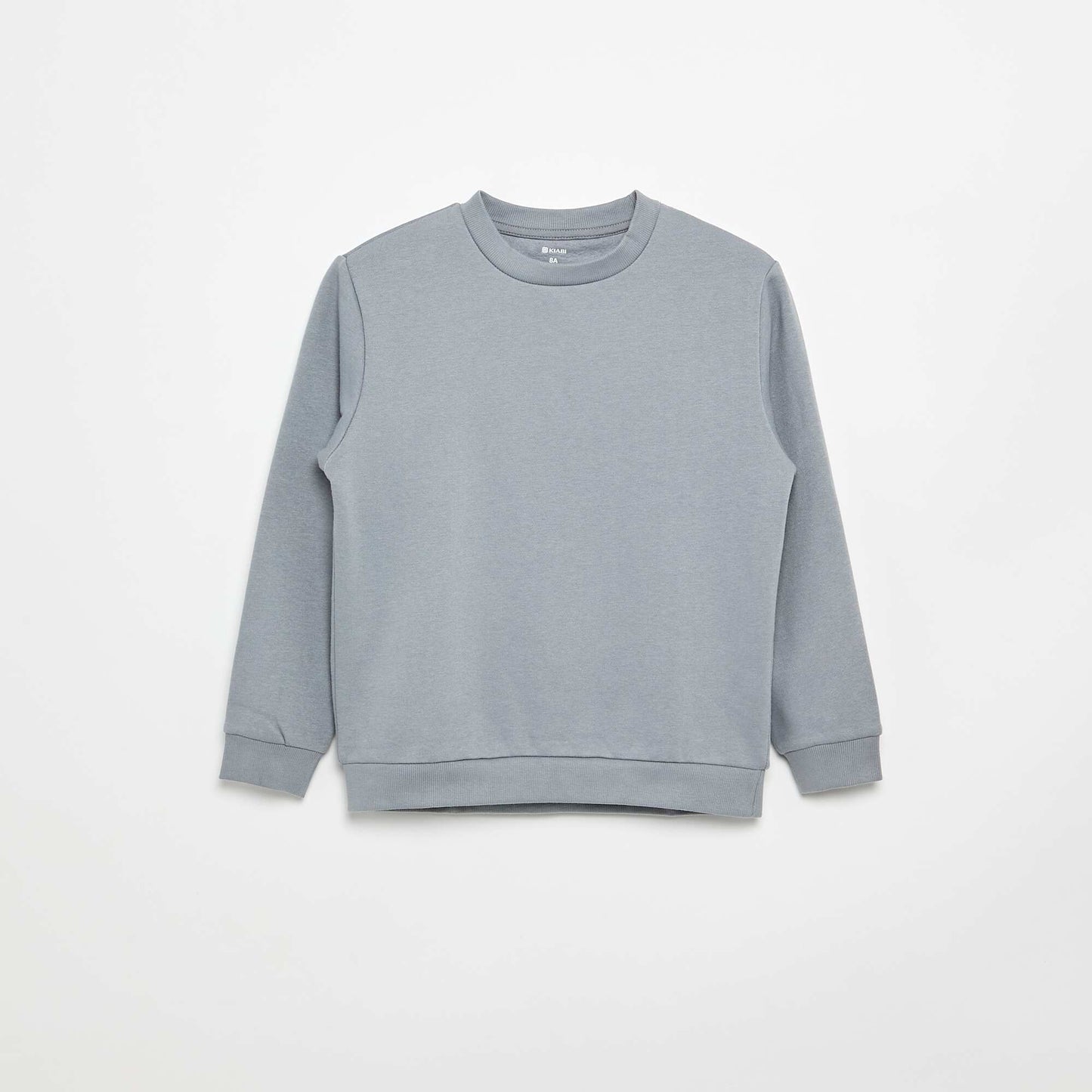 Plain brushed fleece sweatshirt BLUE