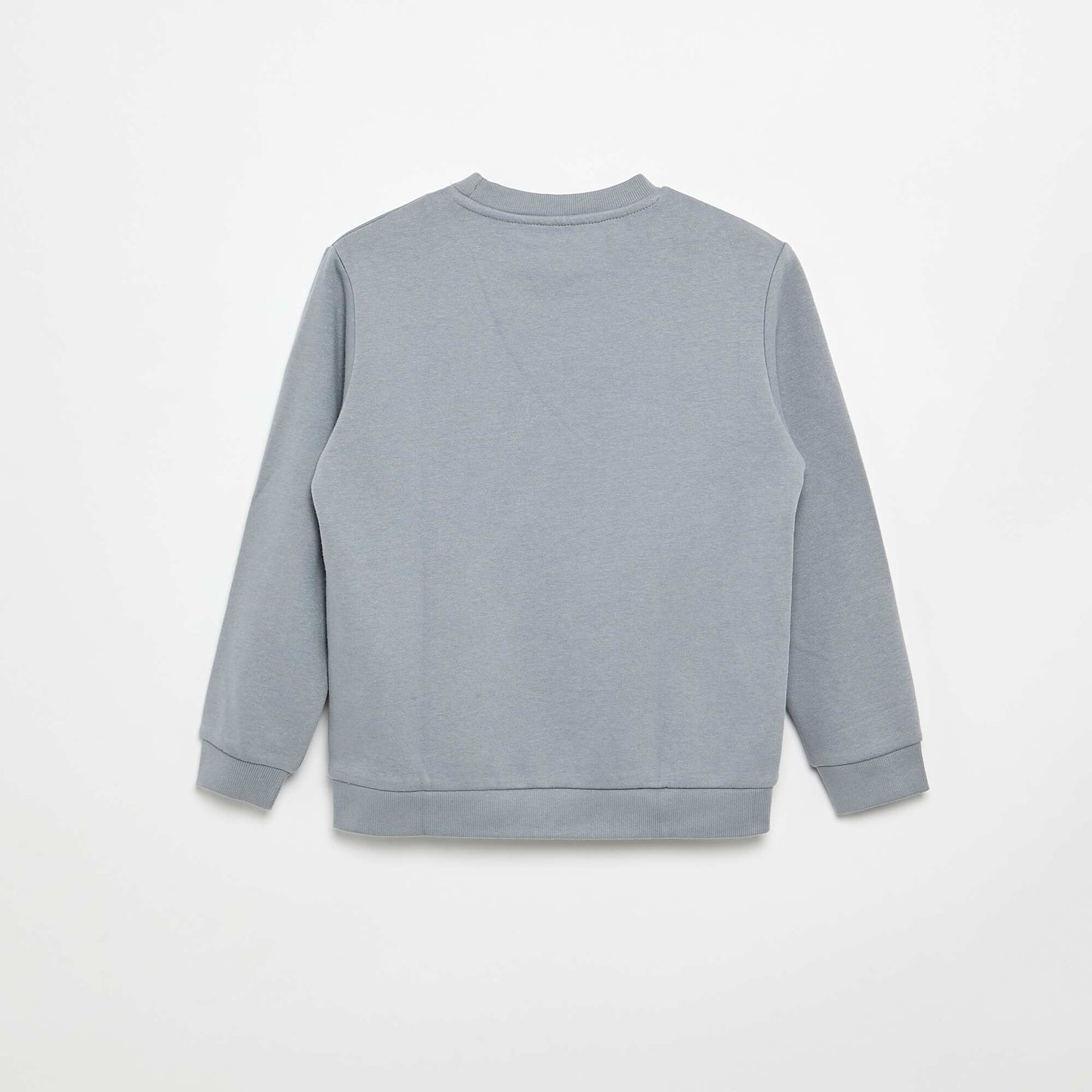 Plain brushed fleece sweatshirt BLUE