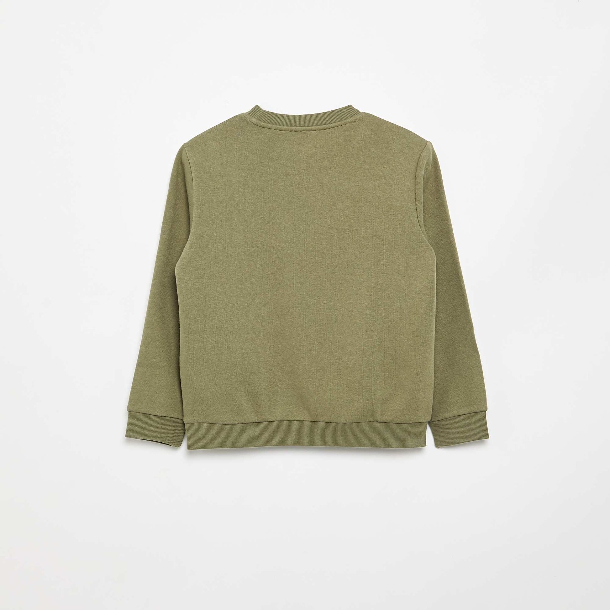 Plain brushed sweatshirt GREEN