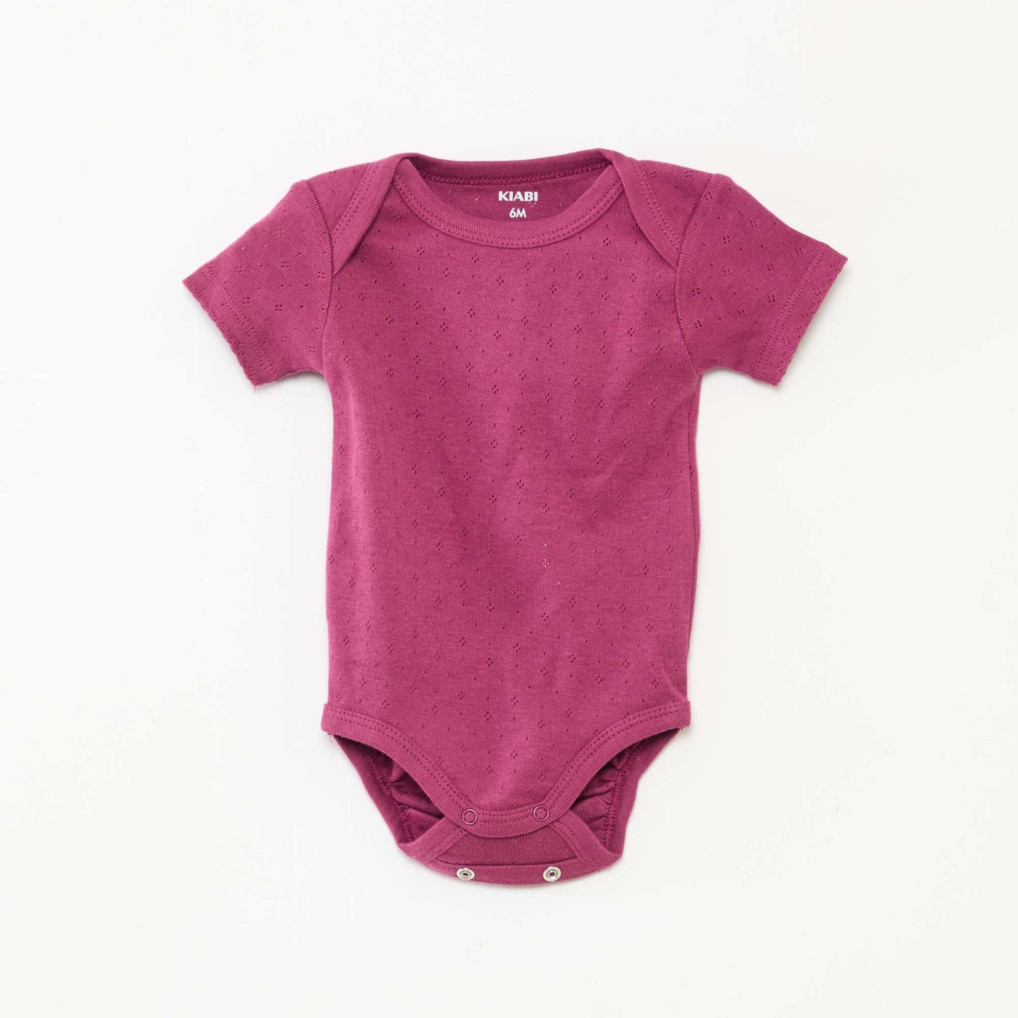 Plain knit grow-with-them bodysuits - Pack of 3 PURPLE