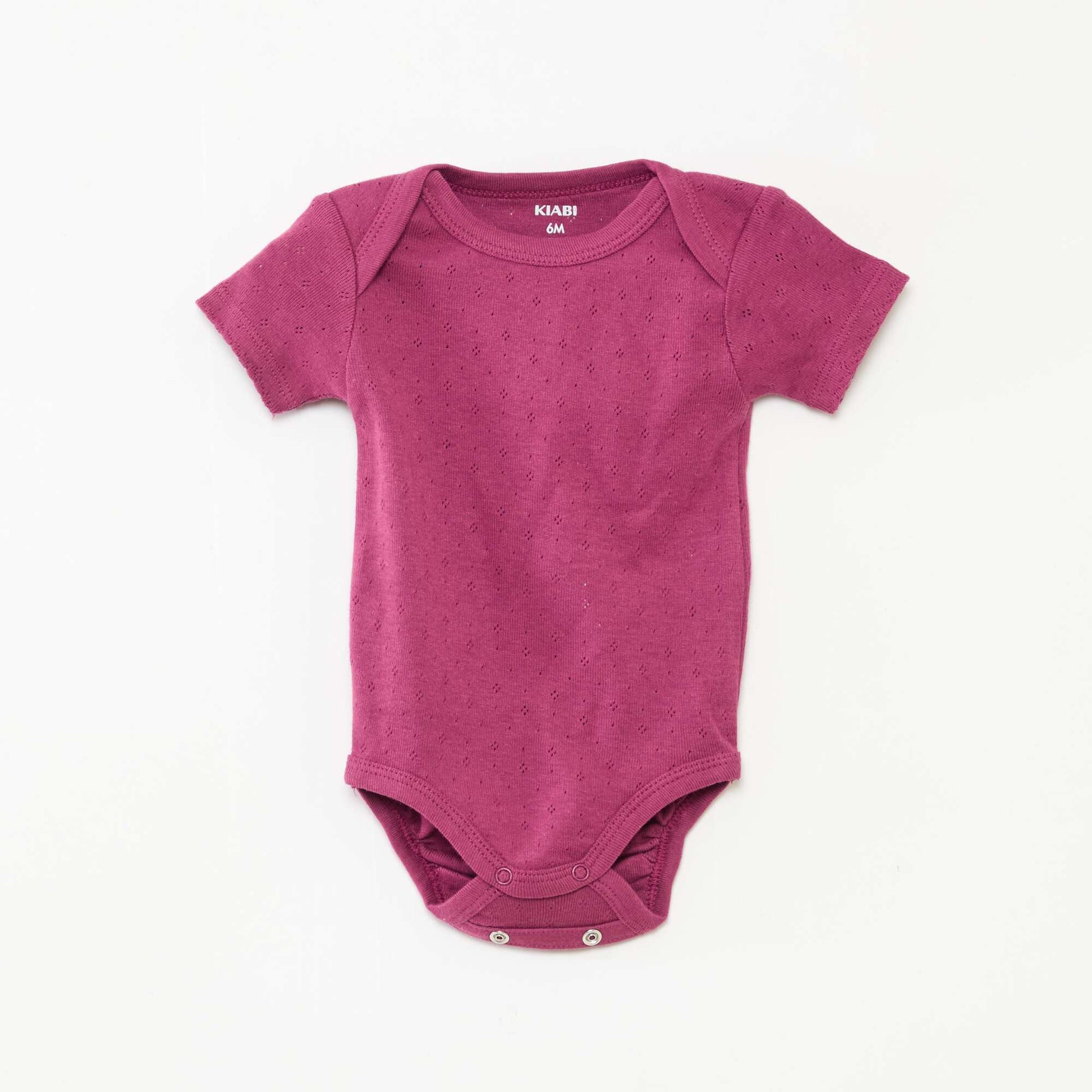 Plain knit grow-with-them bodysuits - Pack of 3 PURPLE