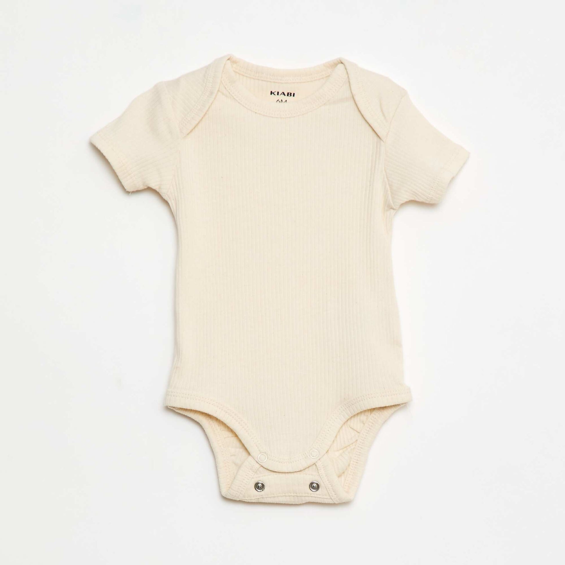 Plain knit grow-with-them bodysuits - Pack of 3 BEIGE