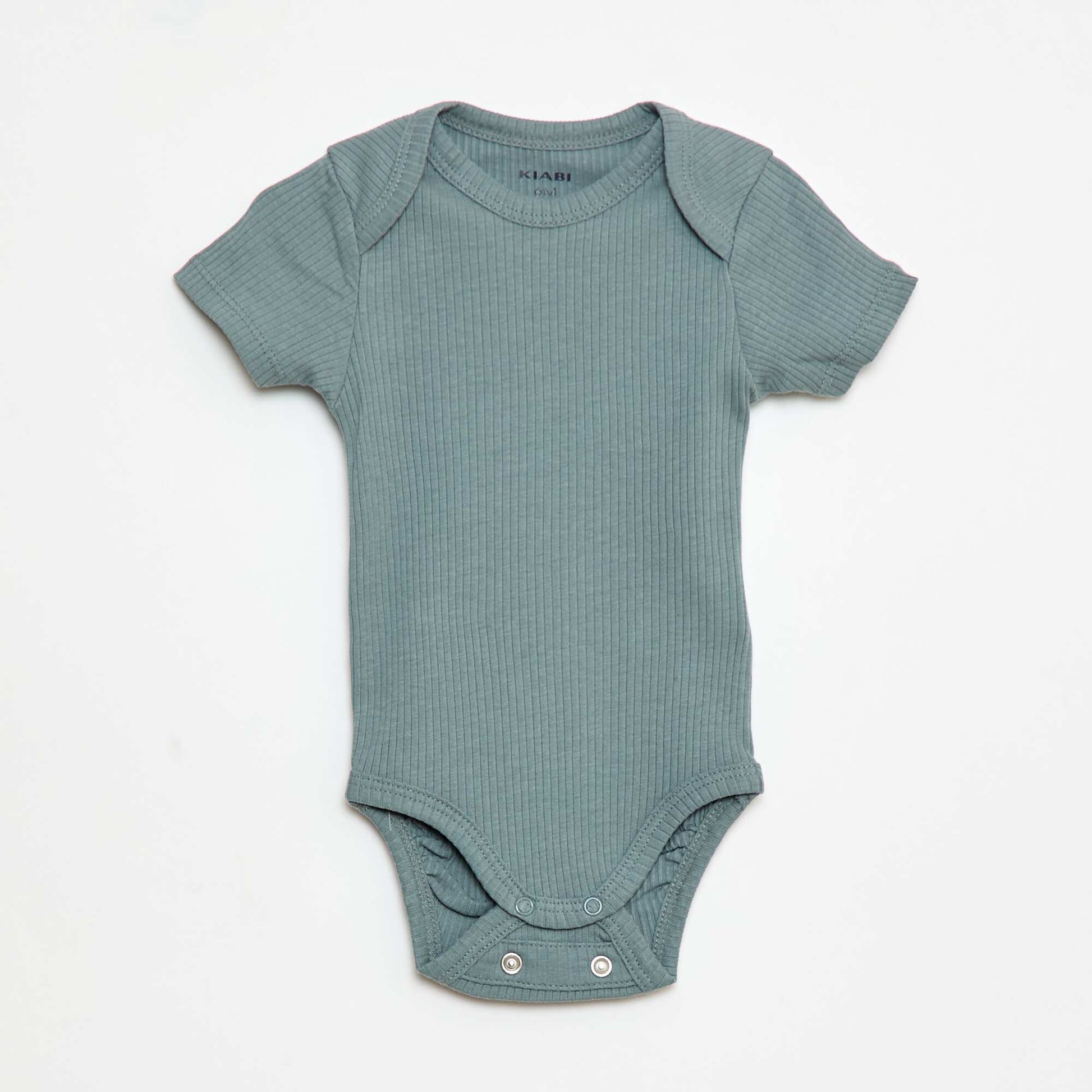 Plain knit grow-with-them bodysuits - Pack of 3 BEIGE