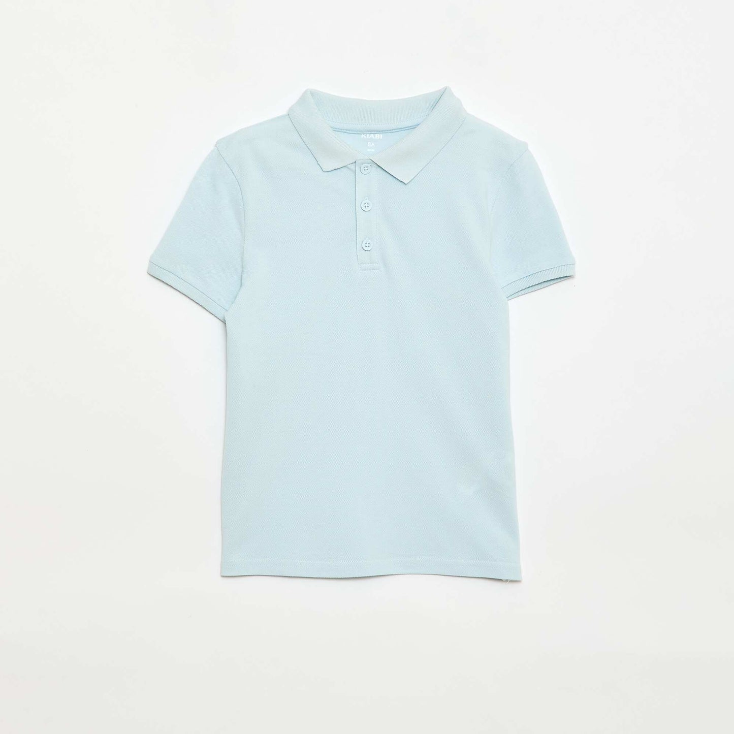 Plain Pique Knit Polo Shirt BLUE