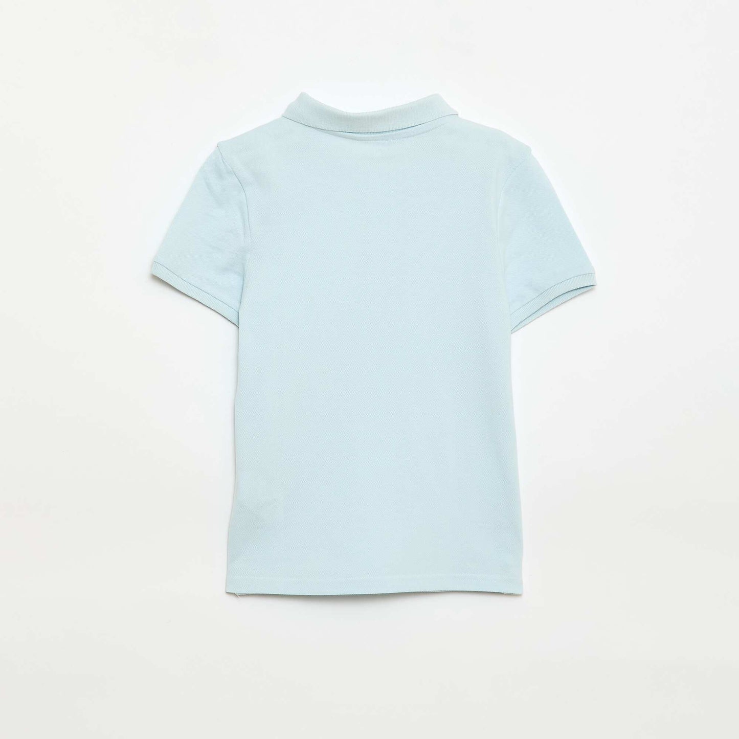 Plain Pique Knit Polo Shirt BLUE