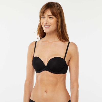 Invisible bandeau bra BLACK