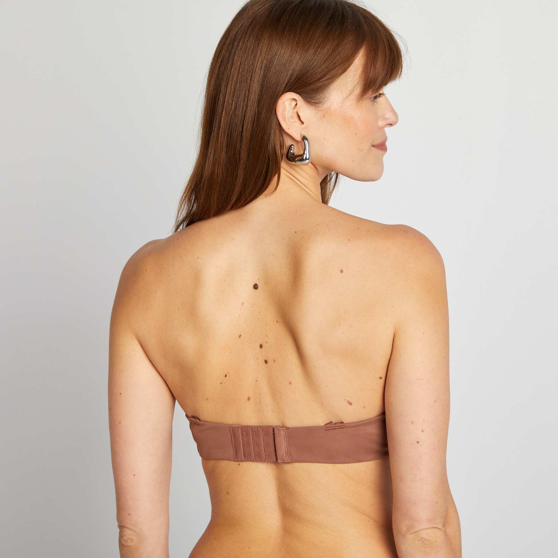 Invisible bandeau bra BROWN
