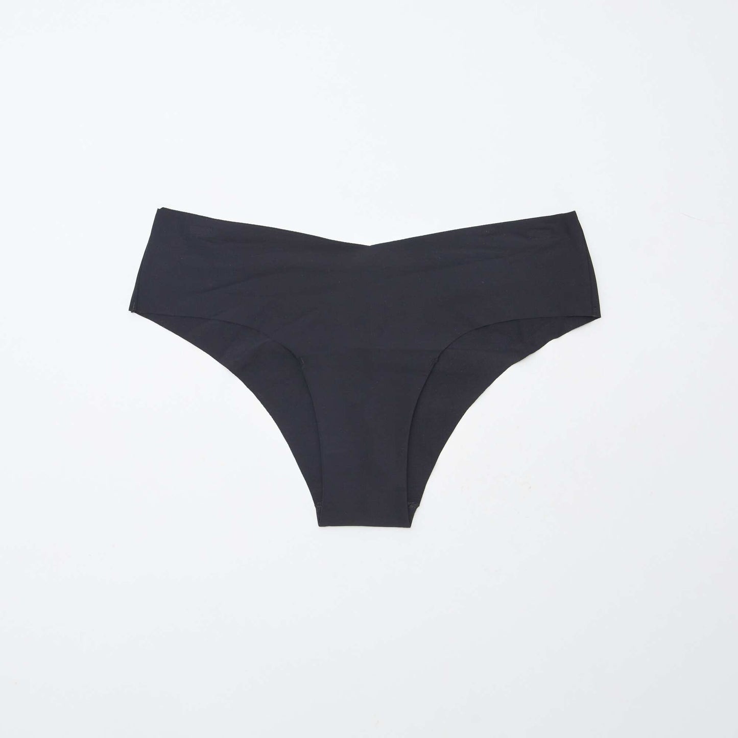 Pack of 2 pairs of seamless microfibre boy shorts BLACK