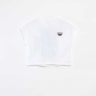 Stitch short-sleeved T-shirt WHITE